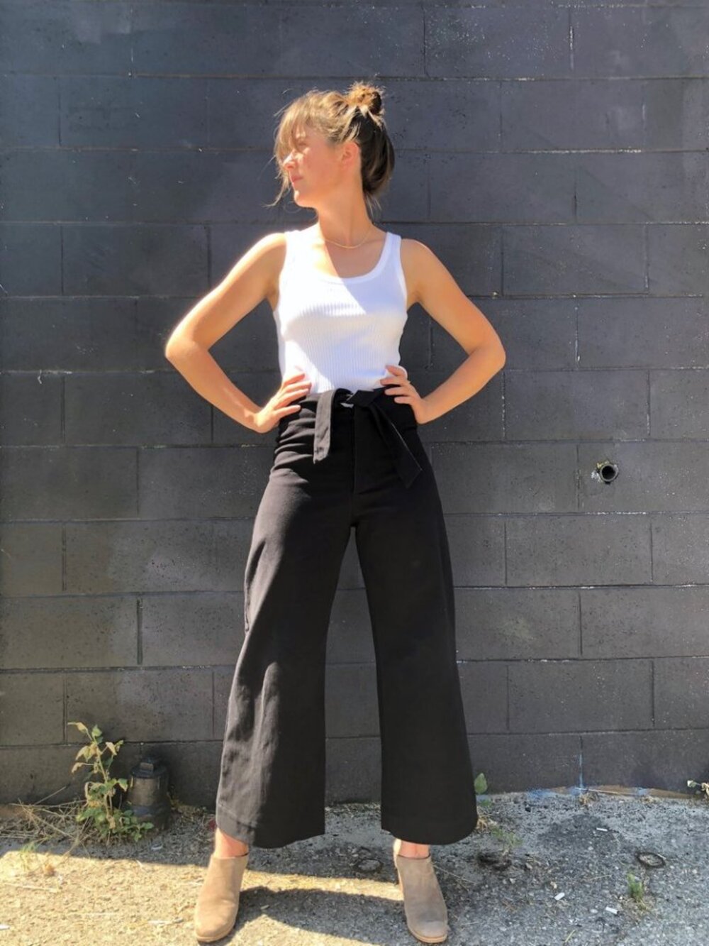 Micaela Greg Knotted Sailor Pant in Black Size XS